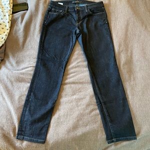 Joe’s Jeans Mid Rise Skinny Ankle Dark Denim Never Washed Size 30